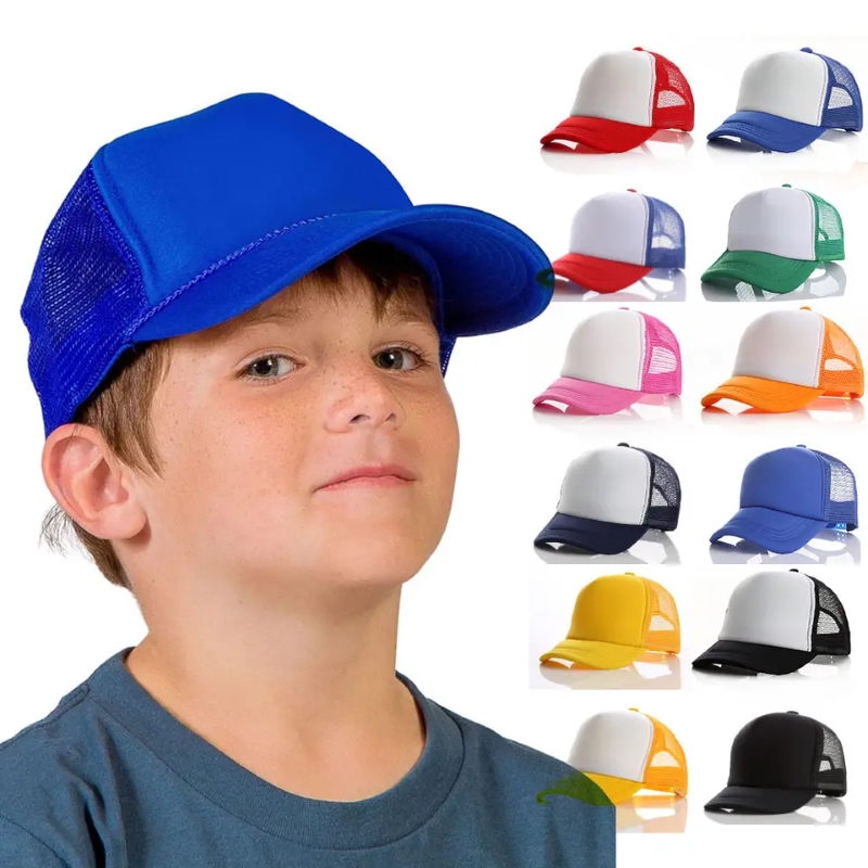 Χονδρικό ρυθμιζόμενο Snapback Classic Unisex Νεολαία Νεολαία Μονάδα CAP CURVED Bill Poly-Foam Front Trucker Hat για παιδιά