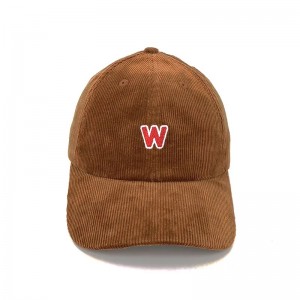 Προσαρμοσμένο κεντημένο έθιμο κεντημένο καπέλο Corduroy με δερμάτινο λουρί πίσω, Corduroy snapback καπέλο/cap χονδρικό καπέλο με δερμάτινο ιμάντα πίσω, corduroy snapback hat/cap χονδρική πώληση