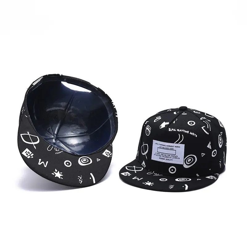 Καλοκαιρινό καπέλο εξάχνωσης Spring Print 3D κέντημα snapback καπάκι patch λογότυπο μη δομημένο επίπεδη χείλη 6 πάνελ snapback καπέλο