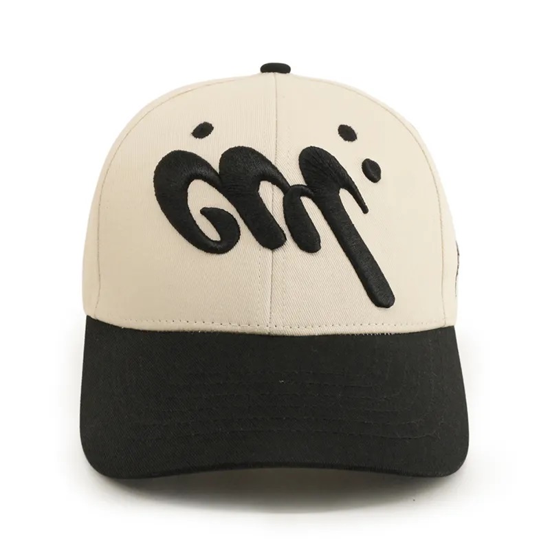 Custom Unisex Two Tone Baseball Hat 3D Λογότυπο κεντήματος 6 Πίνακας καμπύλο καπελάκι μπέιζμπολ